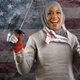 Fencer Ibtihaj Muhammad at the Beverly Hilton Hotel on March 9, 2016, in Beverly Hills, Calif.
Sean M. Haffey/Getty Images
